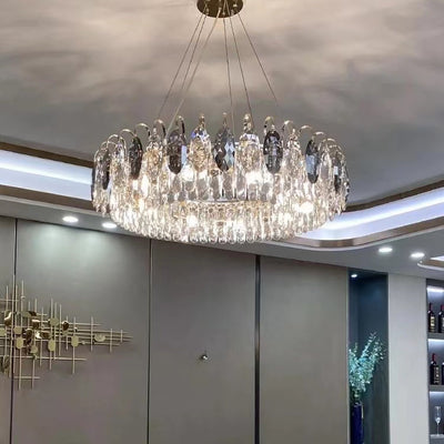 Luxury K9 Crystal Chandelier – Elegant Rose Gold Design & Dimmable LED