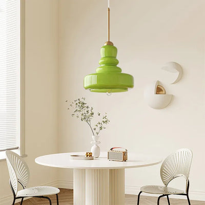 Bauhaus Pumpkin Glass Pendant Light – A Playful Twist on Timeless Elegance