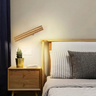Modern Cracked Wood Wall Light – Natural LED Ambient Lighting
