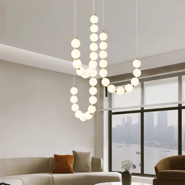 Luxury White Necklace Chandelier – Elegant Jewellery-Inspired Lighting