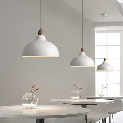 Scandinavian Wood & Metal Pendant Light – Modern Nordic Elegance