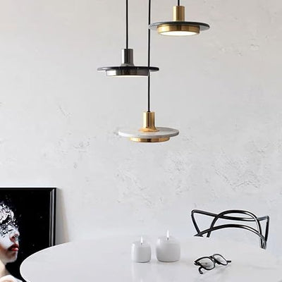 Modern Minimalist Marble Pendant Light – Elegant LED Ceiling Lamp