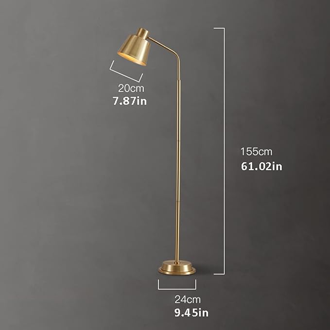 Zeid Brass Floor Lamp – Elegant Minimalist LED Standing Light