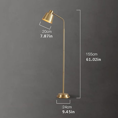Zeid Brass Floor Lamp – Elegant Minimalist LED Standing Light