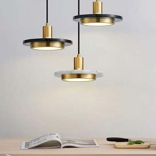 Modern Minimalist Marble Pendant Light – Elegant LED Ceiling Lamp
