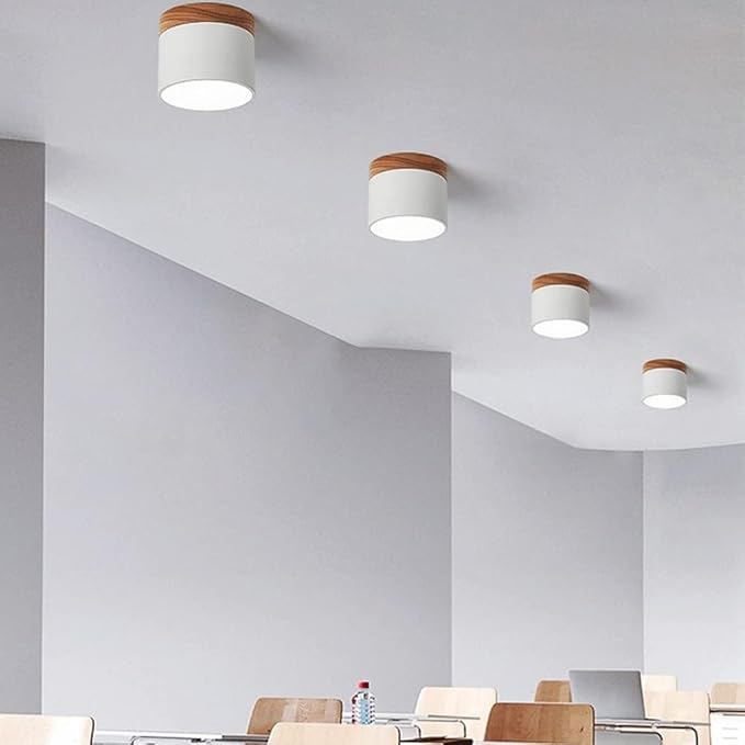 Nordic Cylinder LED Ceiling Light – Minimalist Flush Mount for Modern Hallways