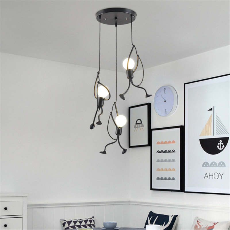 Retro Metal Pendant Light – Playful and Adjustable Design for a Unique Ambiance
