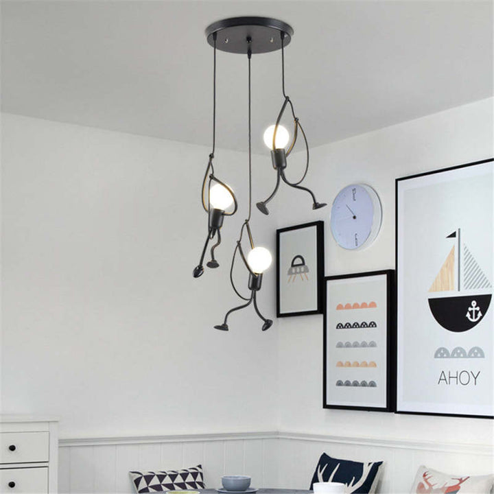 Playful Doll Pendant Light – Whimsical Hanging Lamp for Kids & Creative Spaces