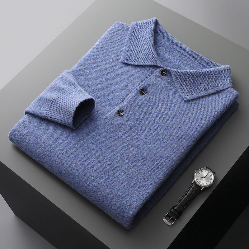 100% Cashmere Polo Sweater – Timeless Elegance & Supreme Comfort