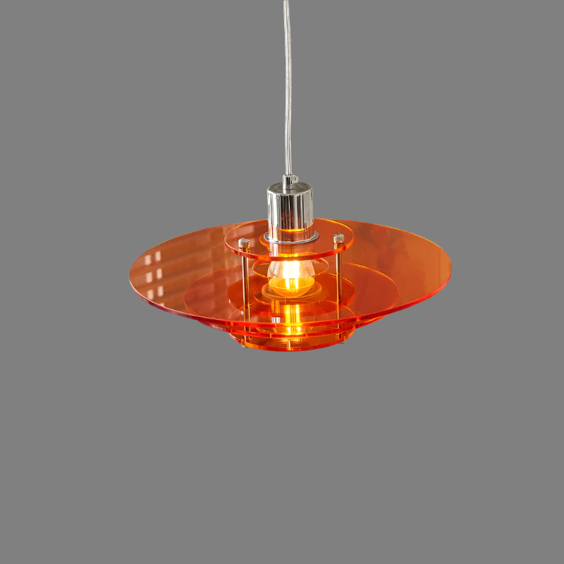 Modern UFO Pendant Light – Acrylic & Iron Contemporary LED Fixture