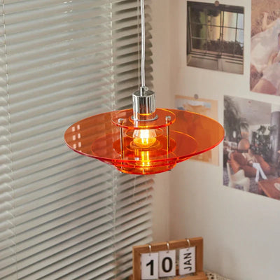 Modern UFO Pendant Light – Acrylic & Iron Contemporary LED Fixture