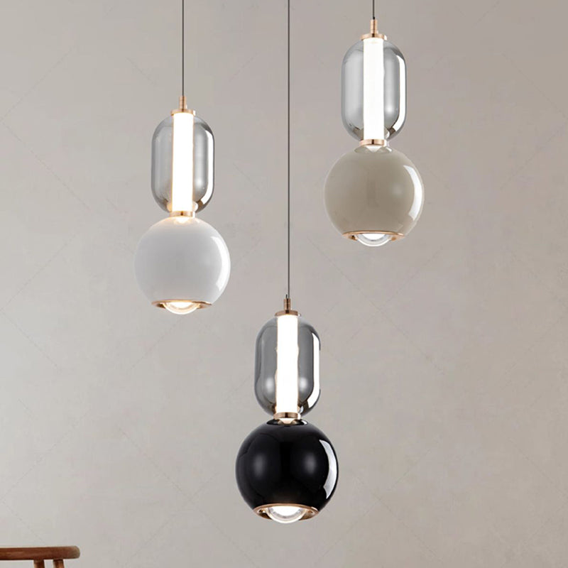 Nordic Creative Iron Glass Pendant Light – Modern Minimalist Elegance