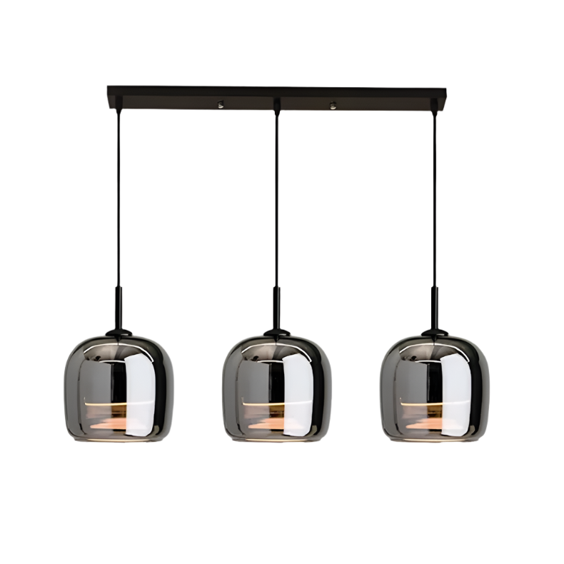 Nordic Black Glass Pendant Light – Sleek & Luxurious LED Chandelier