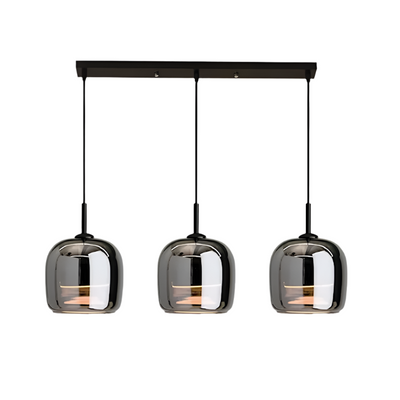 Nordic Black Glass Pendant Light – Sleek & Luxurious LED Chandelier
