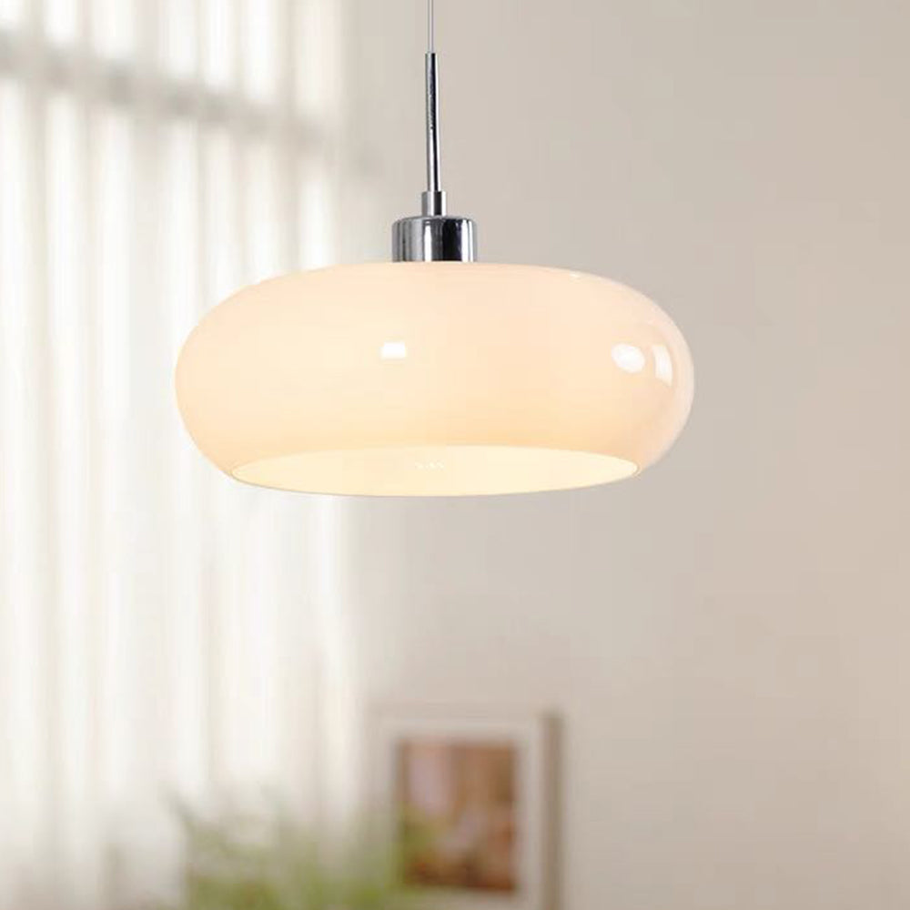 Hailie Bread-Shaped Glass Pendant Light – Modern Dimmable Ceiling Fixture (E27, LED Included)