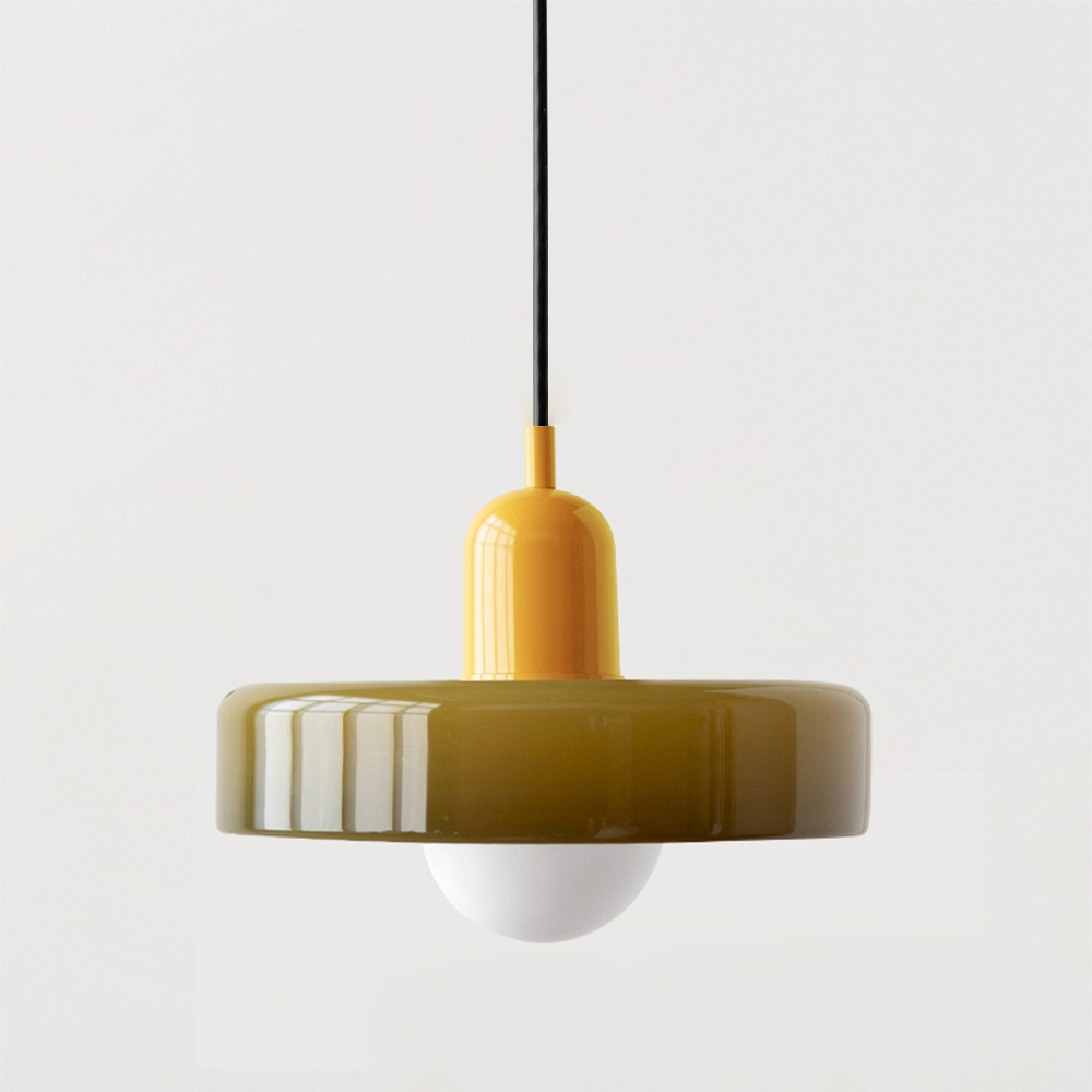 Bauhaus Pendant Light – A Timeless Fusion of Stained Glass & Modern Functionality