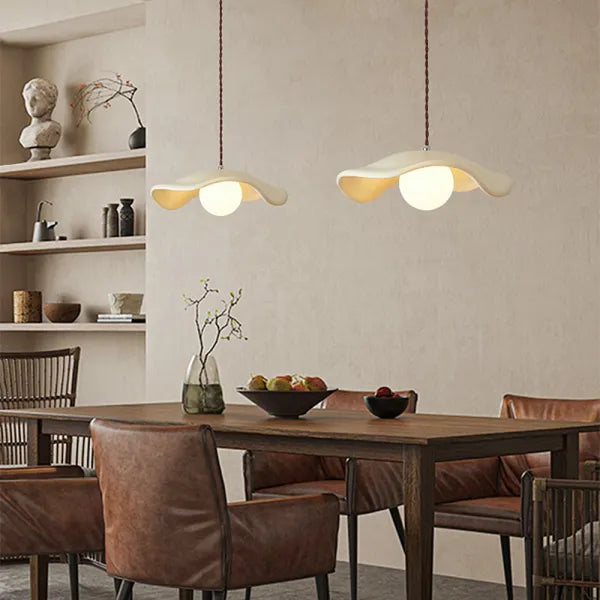 Wabi-Sabi Lotus Leaf Pendant Light – Minimalist Elegance for Dining Spaces