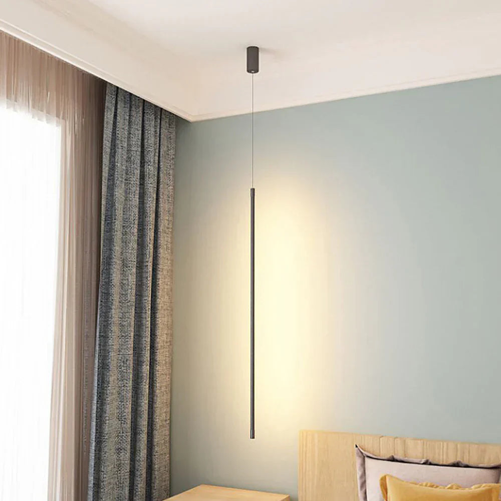Minimalist Long LED Pendant Light – Sleek Aluminium Design for Modern Interiors