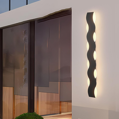Wave LED Outdoor Wall Light – Modern Waterproof Up & Down Lighting