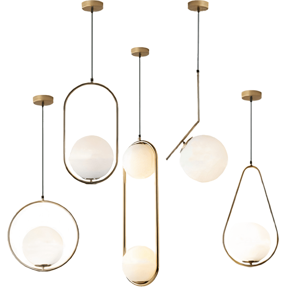 Elegant Drop Pendant Lights – Modern Brass Hanging Lamp for a Luxurious Touch