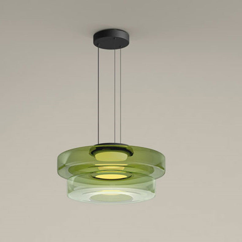 Moon Pendant Light – Elegant Glass Hanging Lamp with Adjustable Suspension (12W LED, Warm Light)