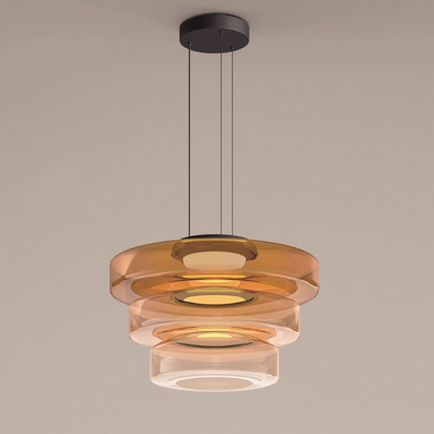 Moon Pendant Light – Elegant Glass Hanging Lamp with Adjustable Suspension (12W LED, Warm Light)