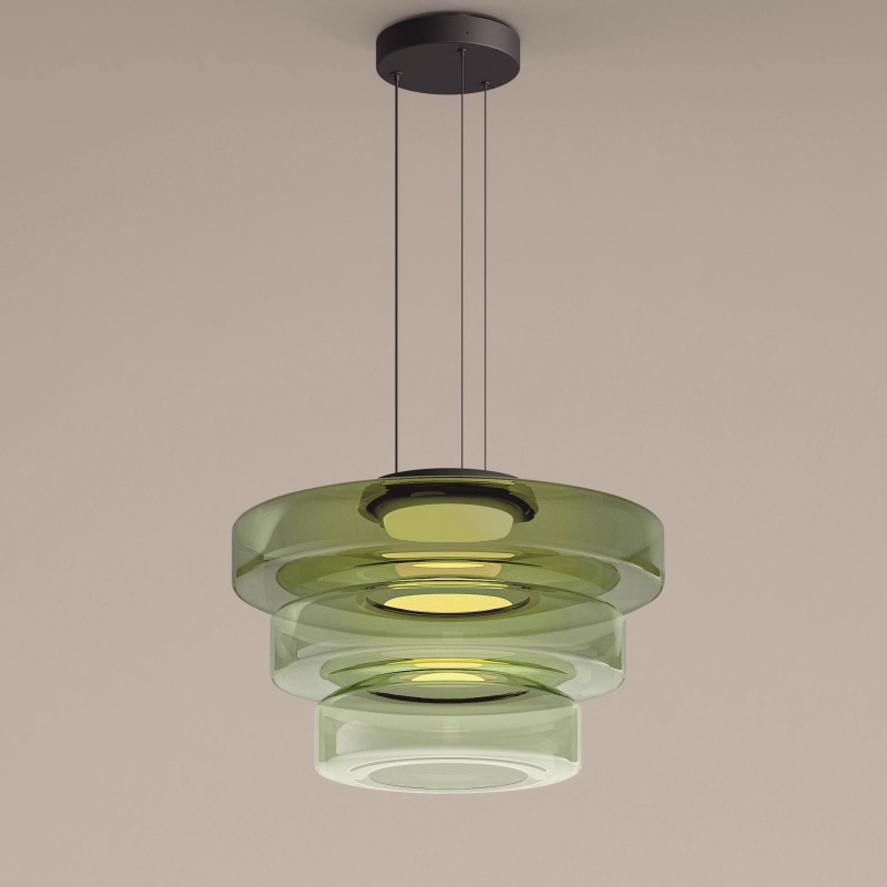 Moon Pendant Light – Elegant Glass Hanging Lamp with Adjustable Suspension (12W LED, Warm Light)