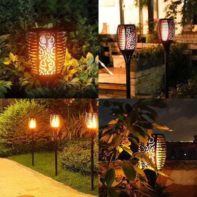 Solar Flame Torch Light – Flickering LED Outdoor Garden Lamp