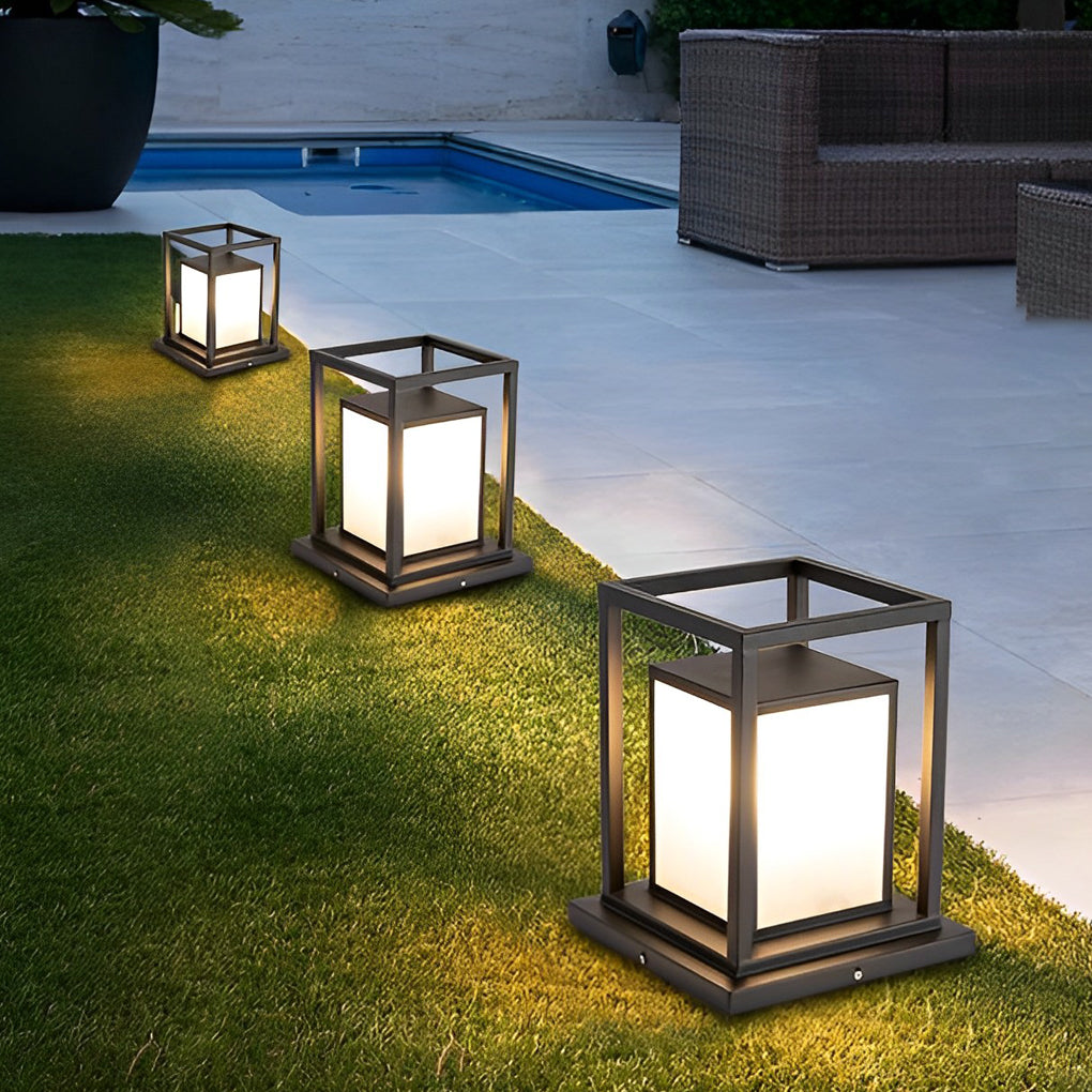 Solar Patio Lamp – Waterproof Stainless Steel LED Outdoor Light
