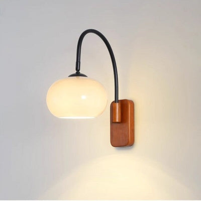 Bauhaus Persimmon Rotating Glass Wall Light – Minimalist Elegance with Customizable Illumination
