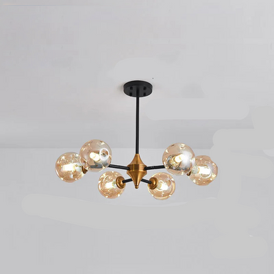Nordic Glass Ball LED Chandelier – Modern Flush Mount Ceiling Light