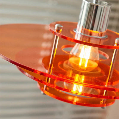 Modern UFO Pendant Light – Acrylic & Iron Contemporary LED Fixture
