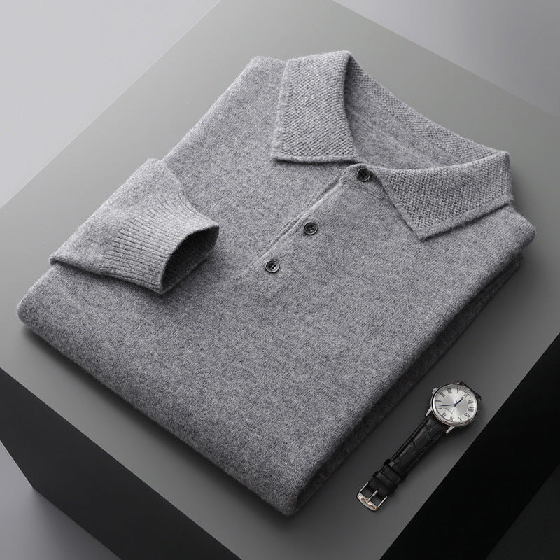 100% Cashmere Polo Sweater – Timeless Elegance & Supreme Comfort