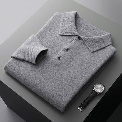 100% Cashmere Polo Sweater – Timeless Elegance & Supreme Comfort