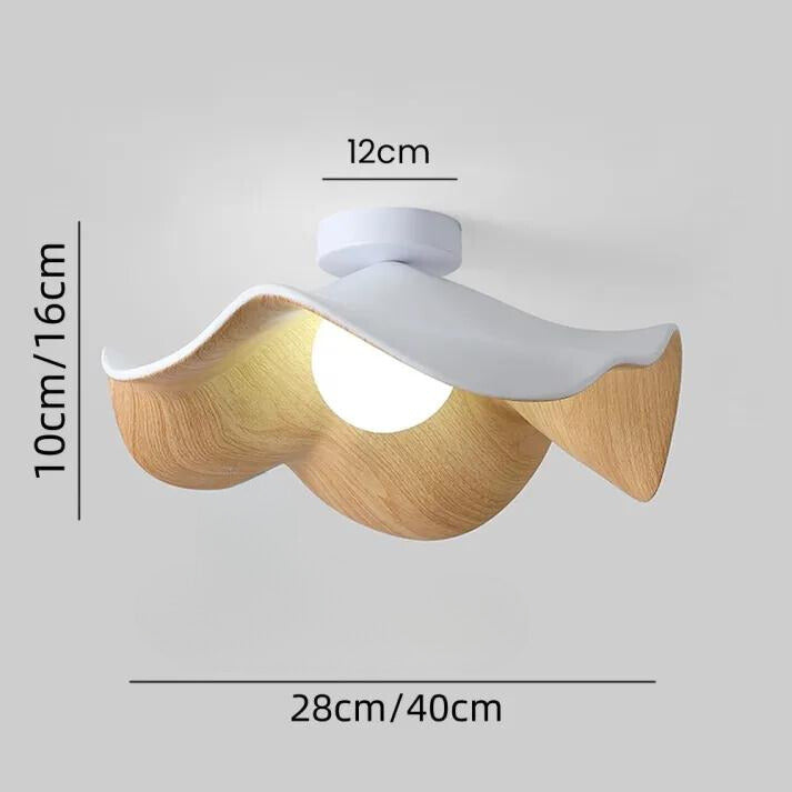 Nordic Wooden Lotus Ceiling Light – Nature-Inspired Elegance for Modern Interiors