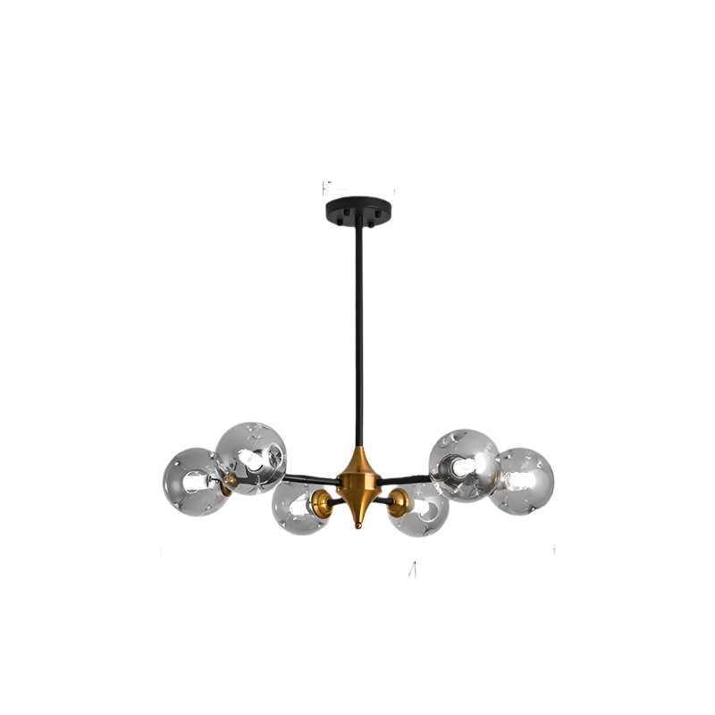 Nordic Glass Ball LED Chandelier – Modern Flush Mount Ceiling Light