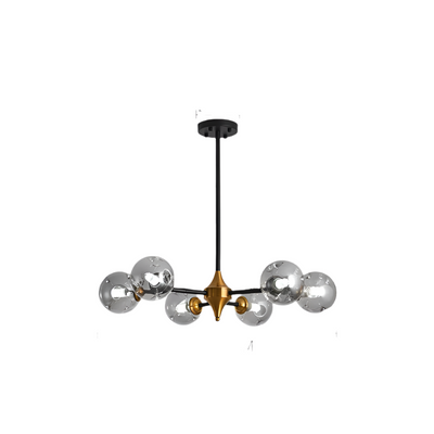 Nordic Glass Ball LED Chandelier – Modern Flush Mount Ceiling Light
