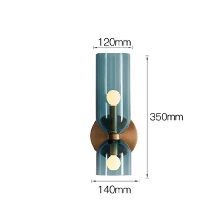 LED Double-Head Glass Wall Light – Elegant & Modern Wall Sconce