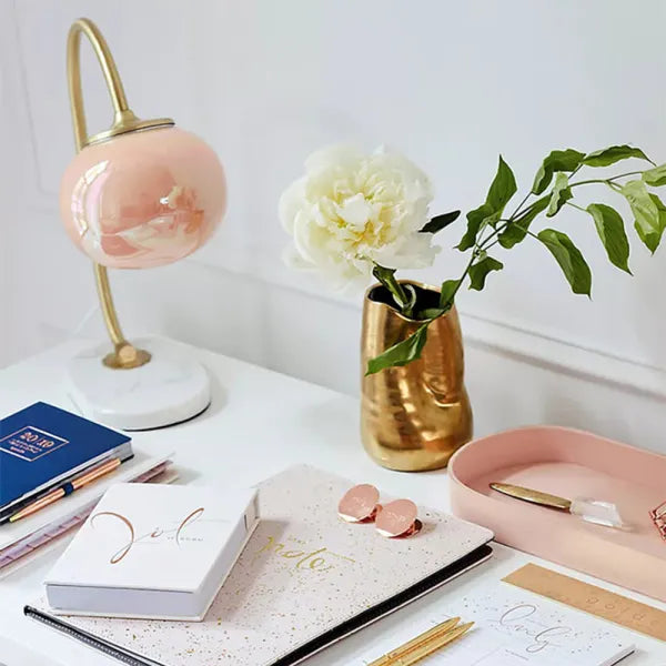 Marshmallow Metal & Glass Table Lamp – Soft Diffused Light for a Cosy Ambience
