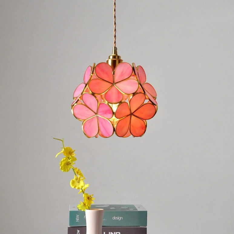 Petal Glass Pendant Light – Elegant Floral-Inspired Hanging Lamp (E27, Adjustable 150cm)