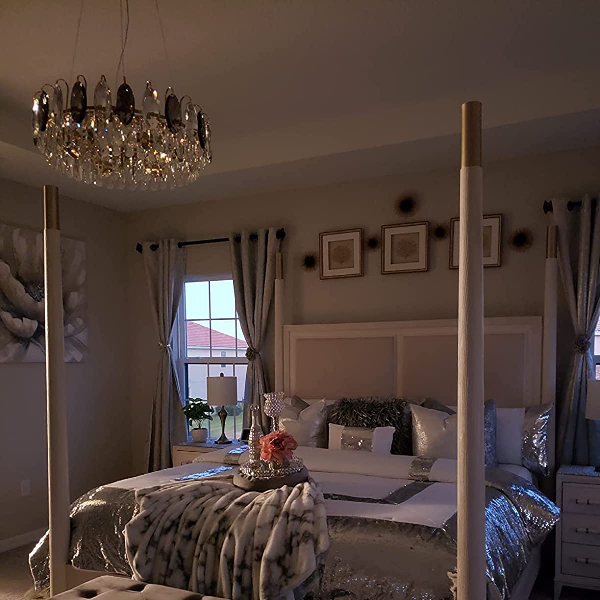 Luxury K9 Crystal Chandelier – Elegant Rose Gold Design & Dimmable LED