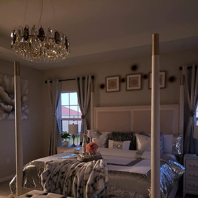 Luxury K9 Crystal Chandelier – Elegant Rose Gold Design & Dimmable LED