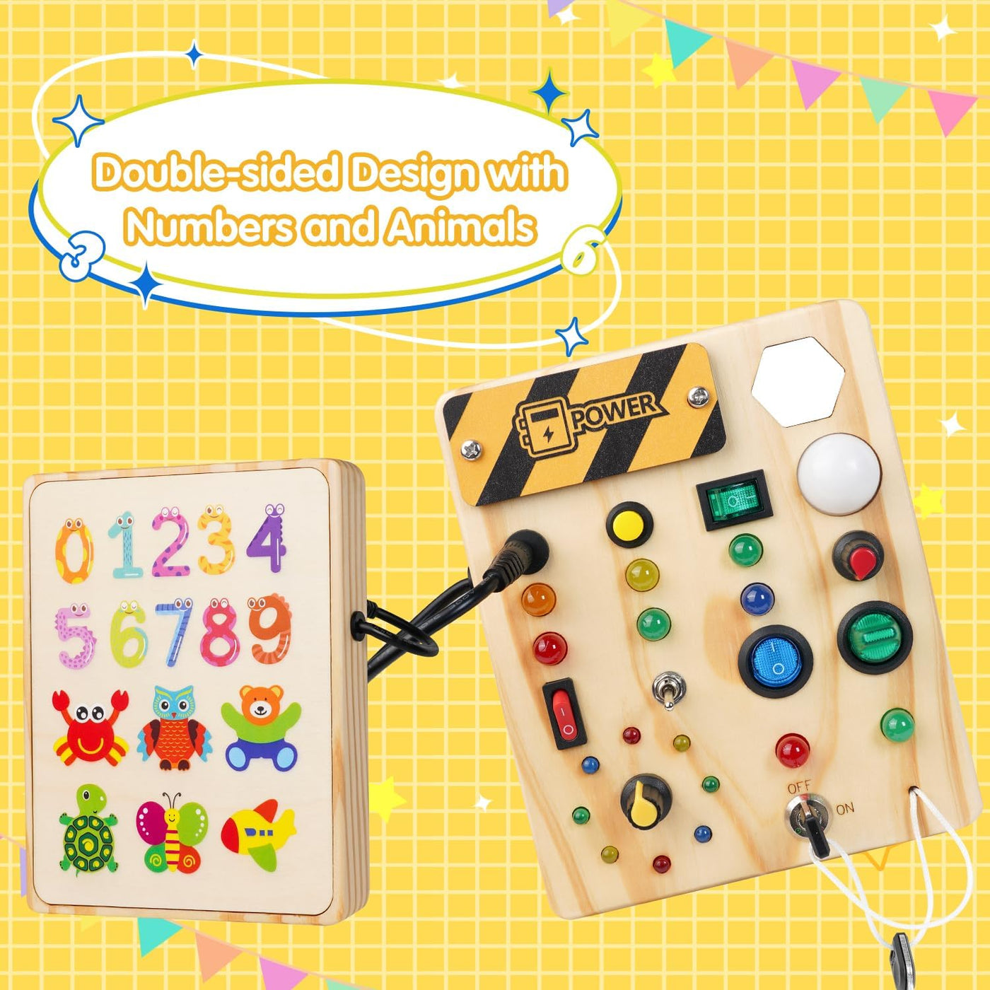 LumiPlay Interactive Learning Toy – Montessori-Inspired LED Light Activity Board for Kids 1-6