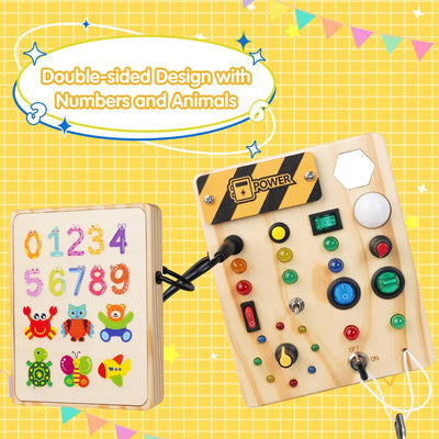 LumiPlay Interactive Learning Toy – Montessori-Inspired LED Light Activity Board for Kids 1-6