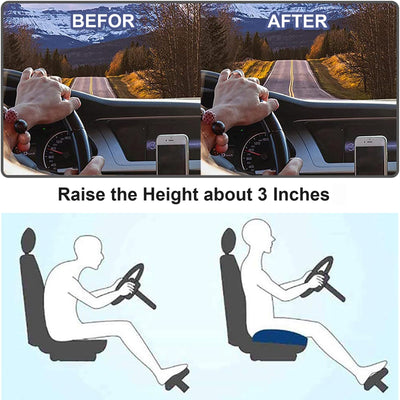 Adult Car Seat Booster Cushion – Enhanced Comfort & Visibility for Safer Driving