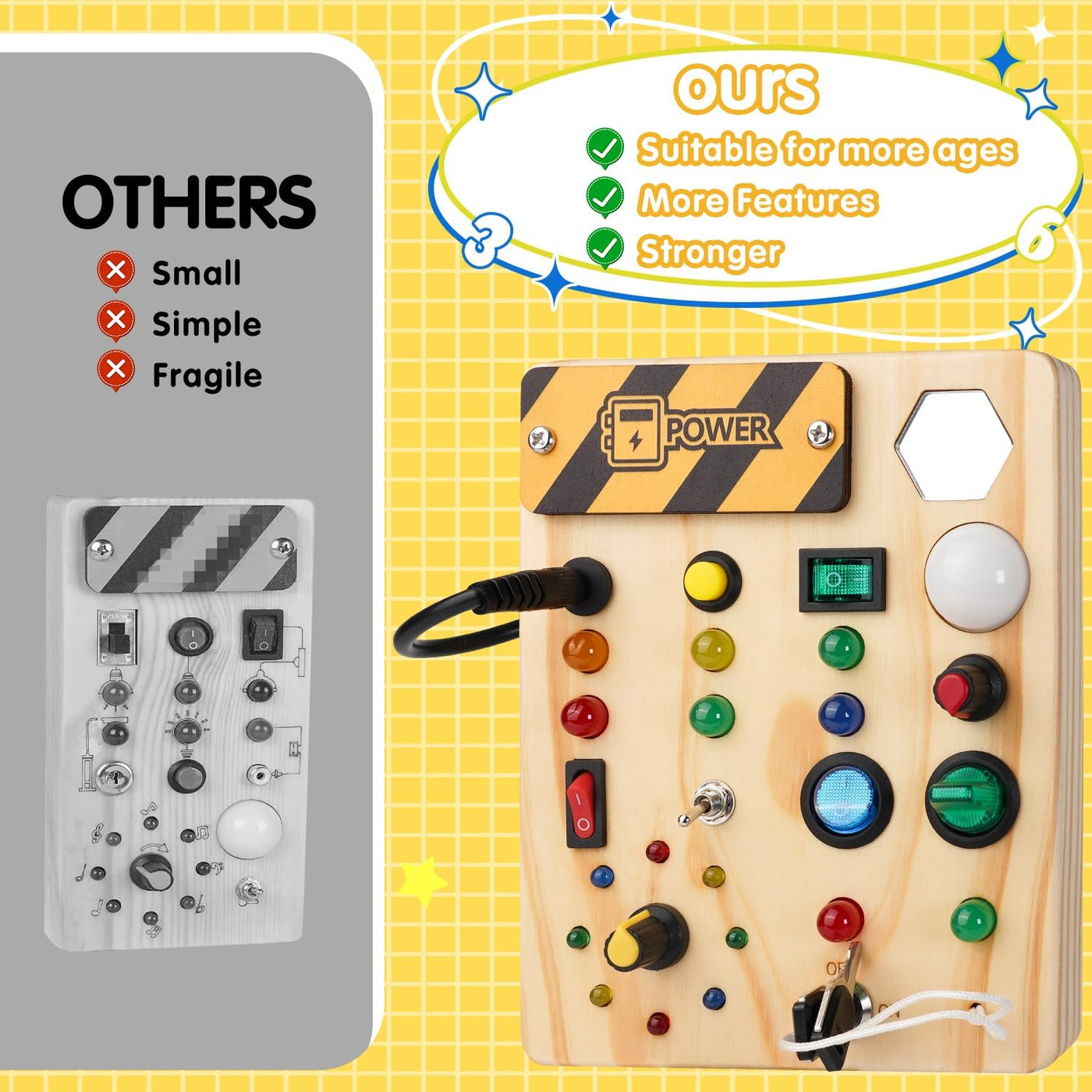 LumiPlay Interactive Learning Toy – Montessori-Inspired LED Light Activity Board for Kids 1-6