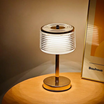 Elegant Crystal Ring Table Lamp – A Statement of Sophistication