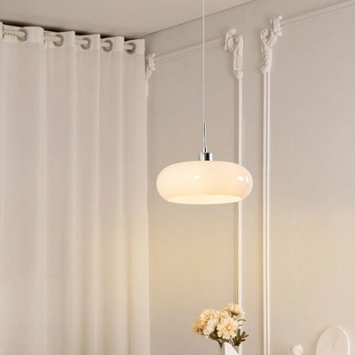 Hailie Bread-Shaped Glass Pendant Light – Modern Dimmable Ceiling Fixture (E27, LED Included)