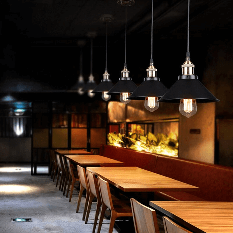 Vintage Brass Cone Pendant Light – Classic Industrial-Inspired Hanging Lamp