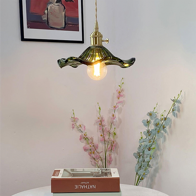 Floral Glass Pendant Light – Elegant LED Hanging Lamp for Sophisticated Interiors
